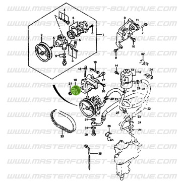 Poulie de tension courroie direction assistée Suzuki Santana Samurai 413