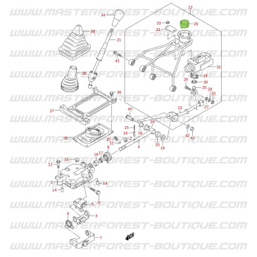 Gearbox lever seat Suzuki Jimny