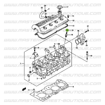 Junta de vedação de vela para tampa de válvulas Suzuki Santana Vitara 1.6 16S