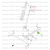 Bush, suspension axle rod, frame side, Suzuki Jimny