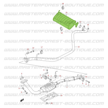 Silenziatore di scarico Suzuki Jimny benzina 1
