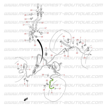 Bremsschlauch vorne links Suzuki Jimny