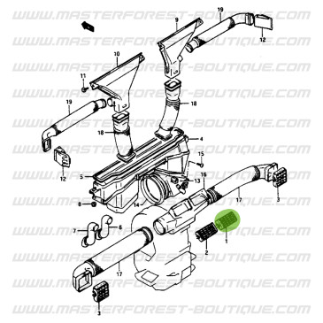 Grelha de ventilação central direita para Suzuki Santana Samurai