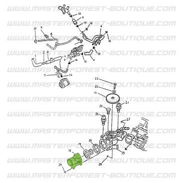 Thermostat pipe Suzuki Santana Vitara 1.9TD  ( Peugeot engine )