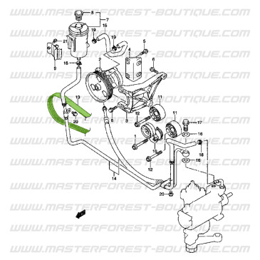 Accessory belt for Suzuki Jimny 1.5 DDIS without AC