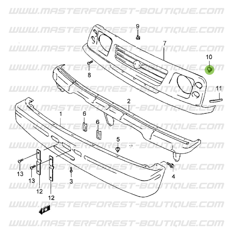4 Pezzi Fermo Griglia Nylon Per Jeep Renegade 2015-2020 | Sostituzione Diretta 68463254AA