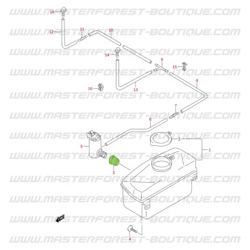 Dichtung Pumpe Scheibenwaschanlage Suzuki Jimny