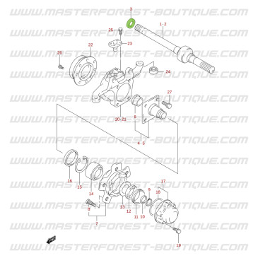 Front wheel radial shaft seal, Suzuki Santana Jimny before 2018