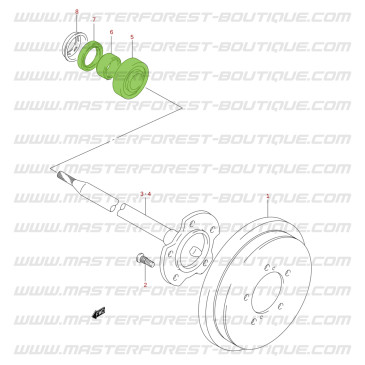 Kit de rolamentos de roda traseira Suzuki Jimny