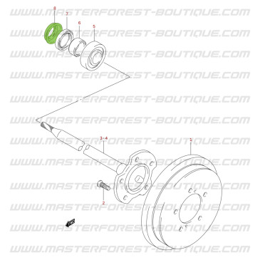Protezione cuscinetto a rulli posteriore Suzuki Jimny