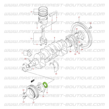 Suzuki Santana Jimny G13B timing side crankshaft seal