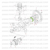 Crankshaft oil seal, flywheel side, Suzuki Santana Jimny