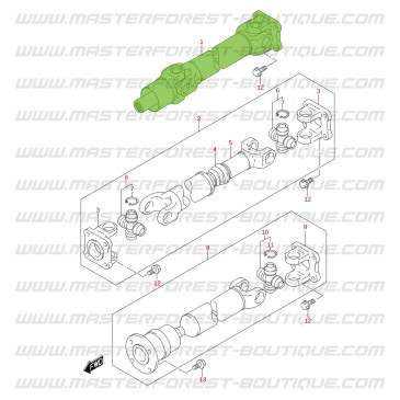 Driveshaft, 355mm, GB/TC, Suzuki Santana Jimny