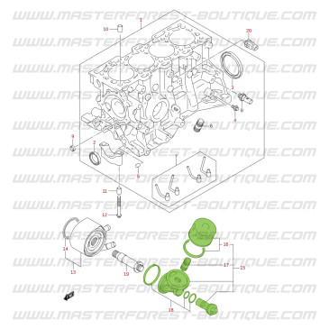 Support filtre à huile Suzuki Jimny diesel