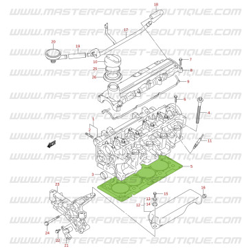 Guarnizione testa del cilindro Suzuki Santana Jimny 1.5DDIS prima del 2005