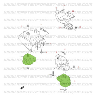 Silent Motorlagerblock Suzuki Santana Jimny Dieselmotor