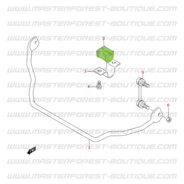 Bushing for sway bar, diesel Suzuki Jimny