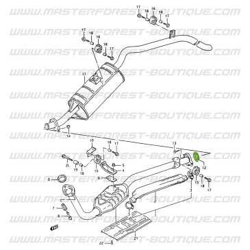 Kupfer-Dichtung für Auspuff Suzuki Santana 413