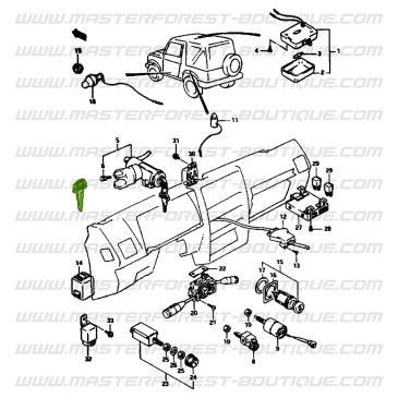 Chave virgem para Suzuki Santana Samurai (antes de 1998) 38mm