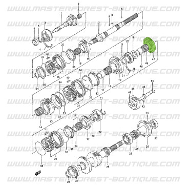 Reverse gear pinion – Suzuki Santana Samurai