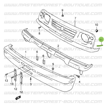 Suzuki Santana Samurai grille seal after 1998