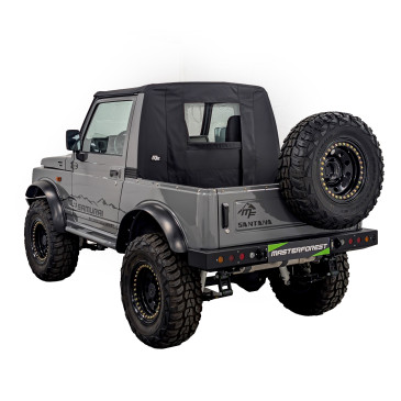 MF 4X4 Suzuki Santana Samurai curto preto com capota