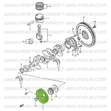 Polea del cigüeñal Suzuki Santana Samurai 413 8 válvulas