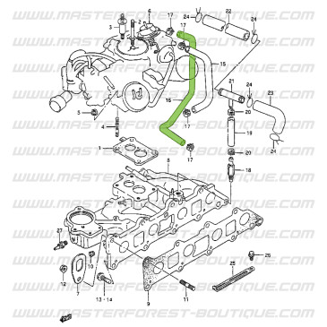 Mangueira de carburador para tubo de água – Suzuki Santana Samurai 413