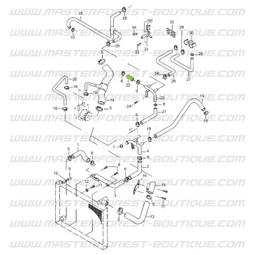 Coolant hose to water housing - Suzuki & Santana Samurai 1.9 Diesel (Renault)