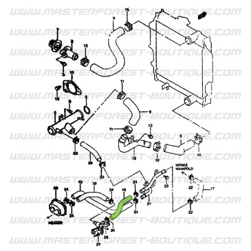 Schlauch zwischen Ventil und Rohr Suzuki Santana Samurai 413 16 Ventile (G13BB)