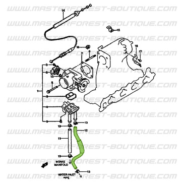 Tubo tra corpo farfallato e tubo dell’acqua – Suzuki & Santana Samurai 413 16V (G13BB)