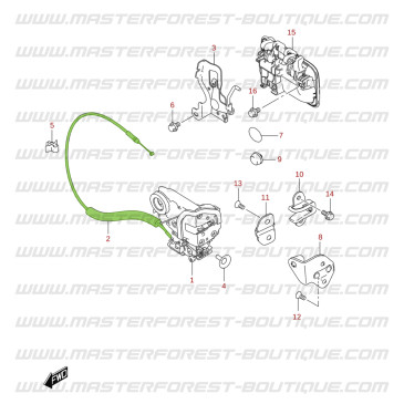 Rear door lock cable Suzuki Jimny 2018–