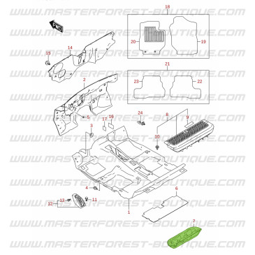 Werkzeugbox für den Kofferraum des Suzuki Jimny ab Baujahr 2018