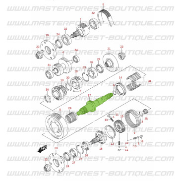 Arbre de sortie boite de transfert Suzuki Jimny 2018-
