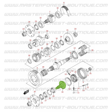 Arbre avant boite de transfert Suzuki Jimny 2018-