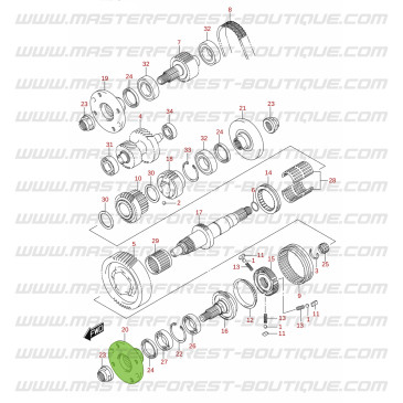 Flange de saída dianteira da caixa de transferência Suzuki Jimny 2018-