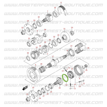 Synchronring der vorderen Abtriebswelle im Verteilergetriebe Suzuki Jimny 2018-