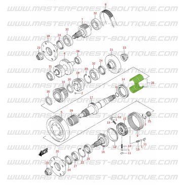 Gaiola de agulhas “28” da caixa de transferência – Suzuki Jimny 2018-