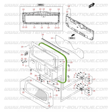 Junta de puerta trasera Suzuki Jimny 2018-