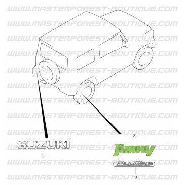 Logo de coffre "JIMNY" - Suzuki Jimny 2018-