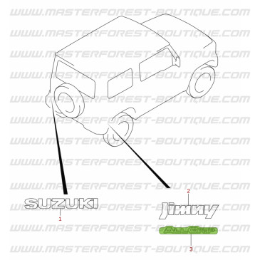 Logo de coffre "ALL GRIP" Suzuki Jimny 2018-