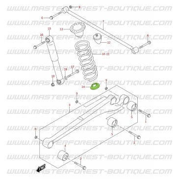 Soporte inferior del muelle trasero para Suzuki Jimny desde 2018