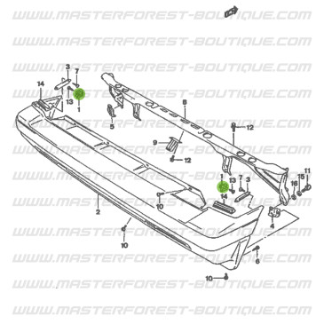 Clip di fissaggio paraurti posteriore – Suzuki & Santana Vitara 3 porte