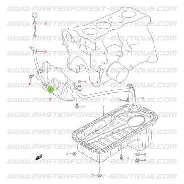 Junta do tubo da vareta de óleo para Suzuki Santana Jimny 1.3