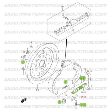 Kit di molle per montaggio ganasce freno Suzuki Santana Jimny