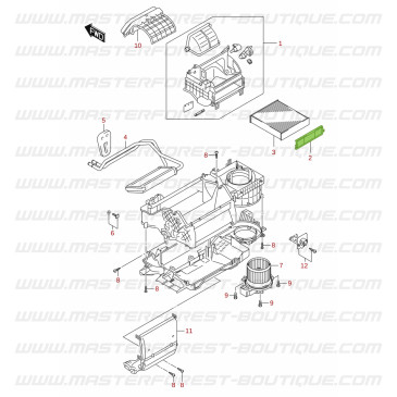Couvercle de filtre habitacle Suzuki Jimny 2018-