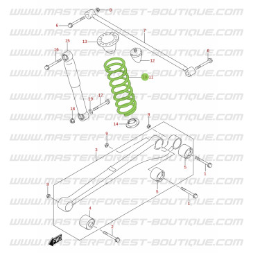 Rear left suspension spring, Suzuki Jimny 2018-