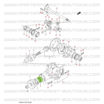 Outer pinion bearing for axle nose Suzuki Santana Vitara
