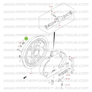 Vis de fixation cylindre de roue Suzuki & Santana