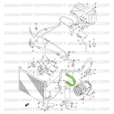 Accessory belt, Suzuki Jimny 1.5 DDIS with air-conditioning